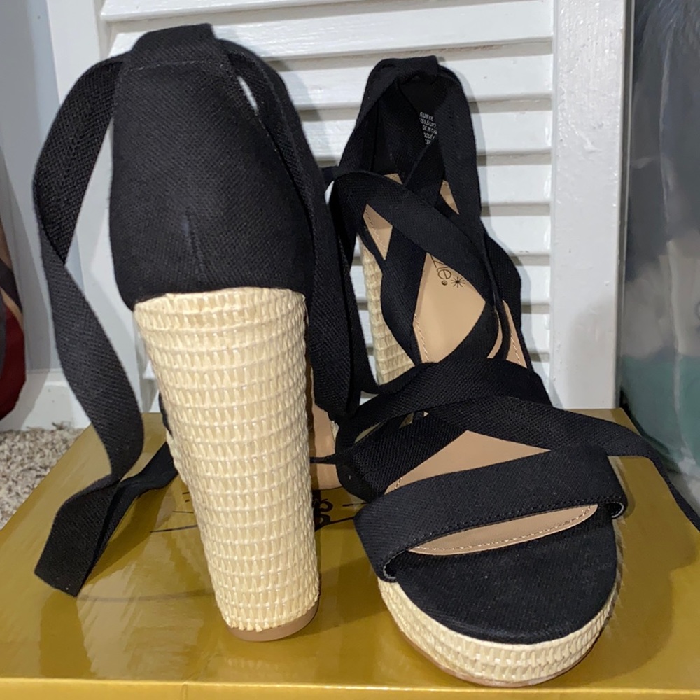 Strappy sandal heels